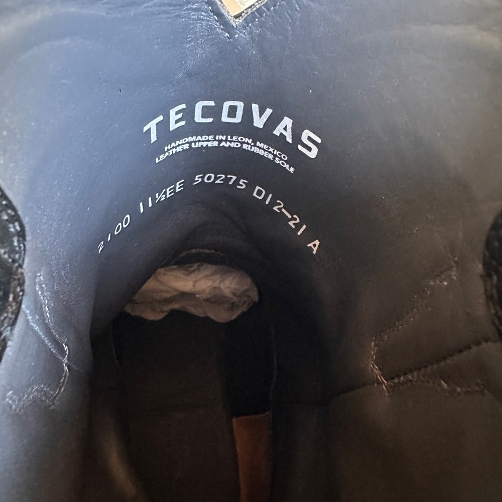 EUC Men’s Black Tecovas size 11.5 EE - Picture 9 of 10
